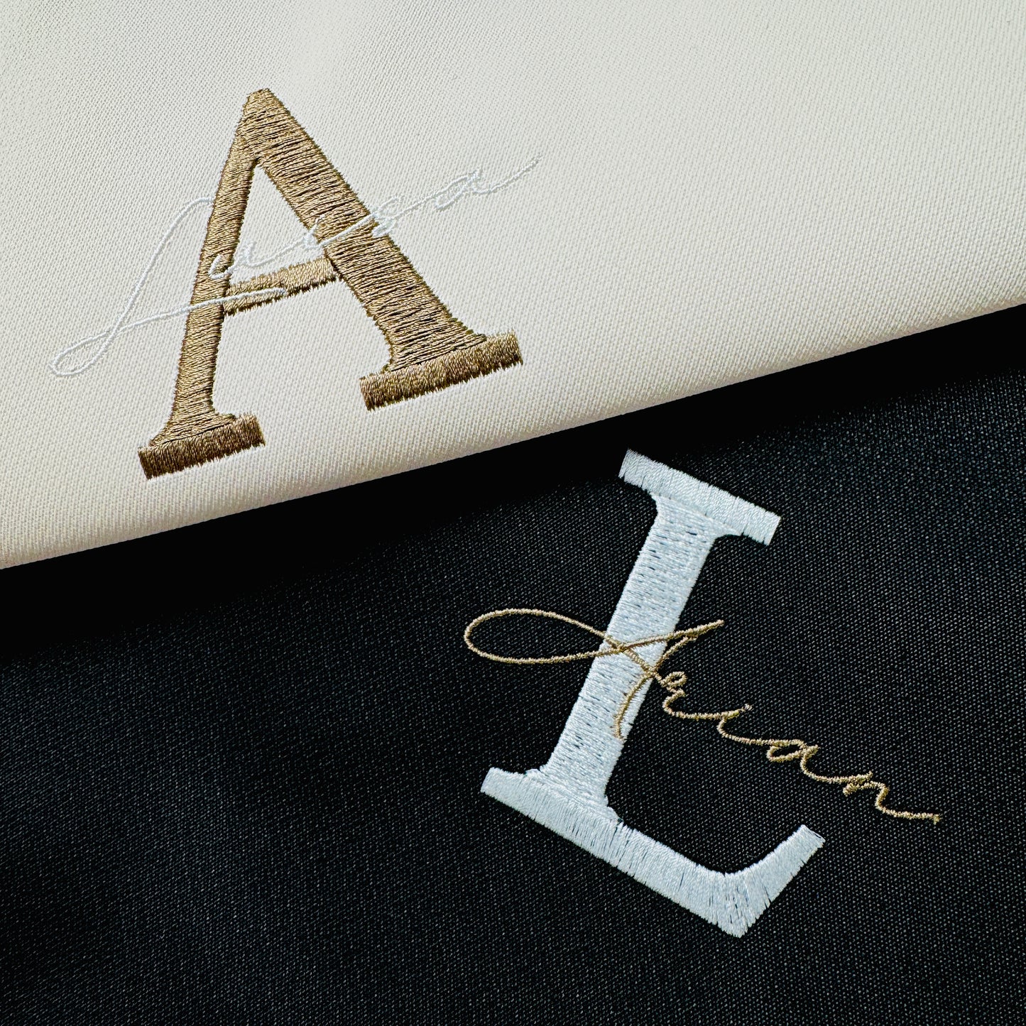 Half - Zip Sweatshirt Buchstabe Name