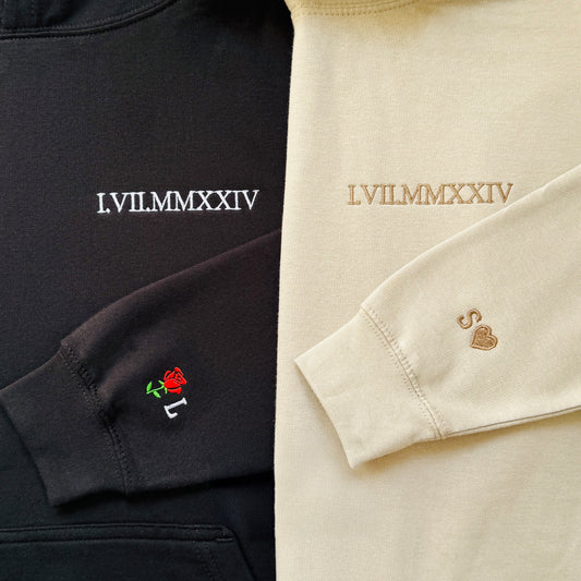 Römische Datum Ziffer Pullover